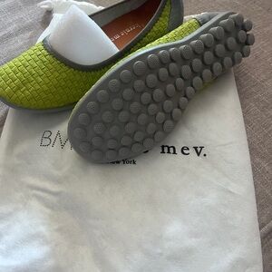 Bernie Mev Green and Gray Slip-On Shoes